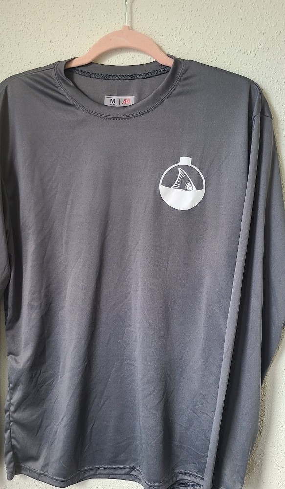 Grey Crimson Fin fishing shirt